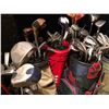 Image 2 : Group of 6 golf bags filled w/assorted golf clubs/drivers & irons