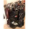 Image 1 : Group of 6 golf bags filled w/assorted golf clubs/drivers & irons