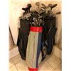 Image 1 : Group of 6 golf bags filled w/assorted golf clubs/drivers & irons