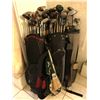 Image 1 : Group of 6 golf bags filled w/assorted golf clubs/drivers & irons