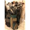 Image 1 : Group of 6 golf bags filled w/assorted golf clubs/drivers & irons