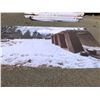 Image 1 : Background scene screen for movie production - snowy suburb backyard - 25ft L x 13ft W