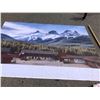 Image 1 : Background scene screen for movie production - mountain motel scene - 19ft L x 14ft W