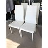 Image 1 : Set of 4 white upholstered side chairs