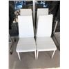 Image 2 : Set of 4 white upholstered side chairs