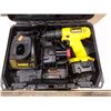 Image 2 : DeWalt #DW907 3/8" VSR cordless 12V drill w/2 batteries & charger