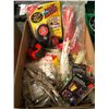 Image 1 : Box of assorted items - lock alarm/zap strap/vice grips/etc..