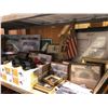 Image 1 : Large shelf lot of assorted film production background props & misc. love show