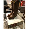 Image 1 : Pair of Tony Lama retan, natural size 8 1/2 cowboy boots (NOS)