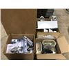 Image 1 : Misc. lot of Emergency lights/box door knobs/wire mesh/light covers/etc...