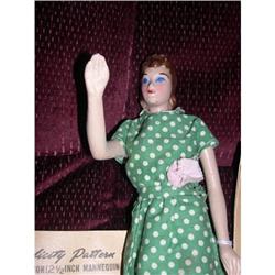 12.5"  1950's Dressmaker Doll W/ Patterns #2010846