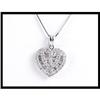 Image 1 : Heart Shaped White Gold Diamond Pendant #2011354