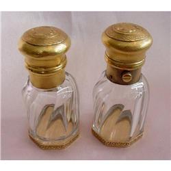 Pair French 18K Scent Bottles c.1850 #2022687