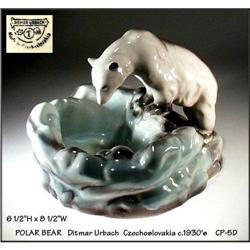 POLAR BEAR Pottery Ditmar Urbach c. 1930's 5D #2022982