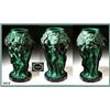 Image 1 : CZECH SCHLEVOGT MALACHITE GLASS VASE / INGRID #2023018