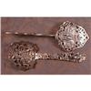 Image 1 : Silver SERVERS (2) Tongs & BONBON Spoon .800 #2023187