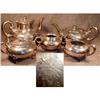 Image 1 : WEBSTER Tea SET Silverplate 5 pieces - ANTIQUE #2023188