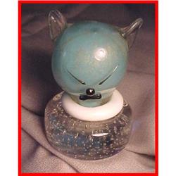 Figural Barbini Murano Cat Glass Paperweight #2023240