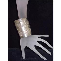 Estate Signed PERU 925 sterling cuff Bracelet #2023311