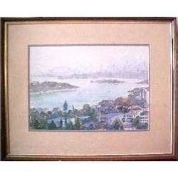 Sydney Bridge Watercolour  by Peter Lawson #2023316