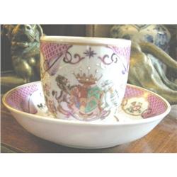Wonderful Armorial Cup and Saucer: Export #2023341