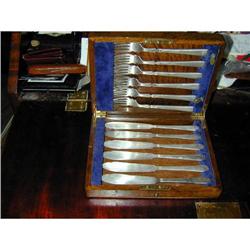 BOXED FISH SET FOR 6, ELKINGTON PLATE #2023353