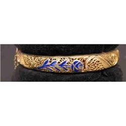 Bangle bracelet filigree and enamel #2023372