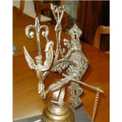 Brass Bell with Art Nouveau Victorian Hanger #2023549