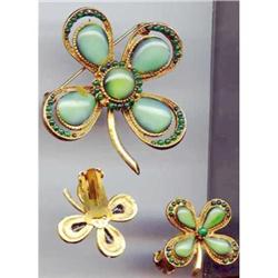 Four Leaf Clover Pin and Earrings #2038182