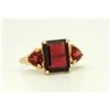 Image 1 : Yellow Gold Ring with 3 large Garnets #2038611