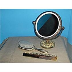 Gold Plate Dresser Set (mirror, comb & brush) #2038629