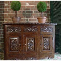 ANTIQUE SPANISH STYLE CHEST SIDEBOARD CREDENZA #2038644