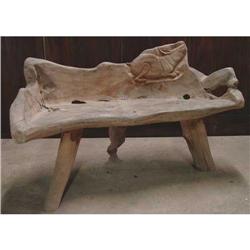 ANTIQUE ART ARCHITECTURAL RABBIT BENCH #2038658