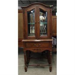 SMALL VICTORIAN MIRROR CURIO CHINA CABINET #2038666