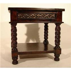 OLD WORLD EUROPEAN JACOBEAN SIDE ACCENT TABLE #2038684