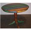 Image 1 : ANTIQUE RUSTIC PRIMITIVE PAINT PEDESTAL TABLE #2038733