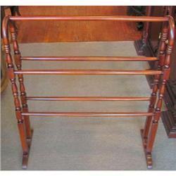 ANTIQUE VICTORIAN WALNUT DRYING QUILT RACK #2038738