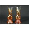 Image 1 : RARE PAIR CARNIVAL GLASS ELEPHANT VASES #2049948