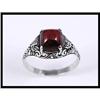 Image 1 : 14K White Gold Garnet Ring #2050013