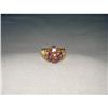 Image 1 : Estate 14K Gold Amethyst Diamond Filigree Ring #2050102