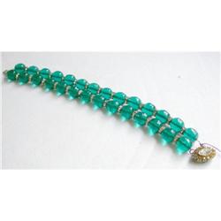 Bergere Lovely Green Crystal Bracelet #2063943