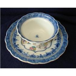 C. 1770 CHINESE EXPORT BLUE/WHITE MANDARIN #2064048