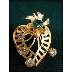 Lovely Heart Shaped ANTIQUE  BROOCH #2064064