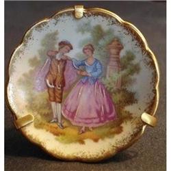 CHARMING LIMOGES MINIATURE PLATE - ROMANCE #2064087