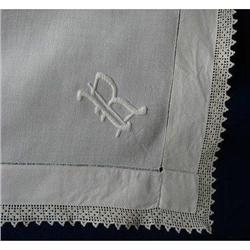 VICTORIAN LINEN CENTERPIEACE-MONOGRAM #2064113