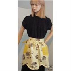 VINTAGE ORGANDY AND SHABBY ROSES DOUBLE APRON #2064142