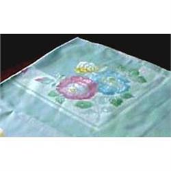 40's Damask Tablecloth Silk Roses  #2064167