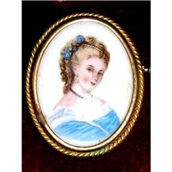 Hand Painted  Limoges Brooch #2064200