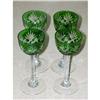 Image 1 : Set of 4 Bohemia Czech Cut Crystal Cordials #2064231