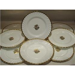 8 Minton "Gold Crocus" England Service Plates #2064237
